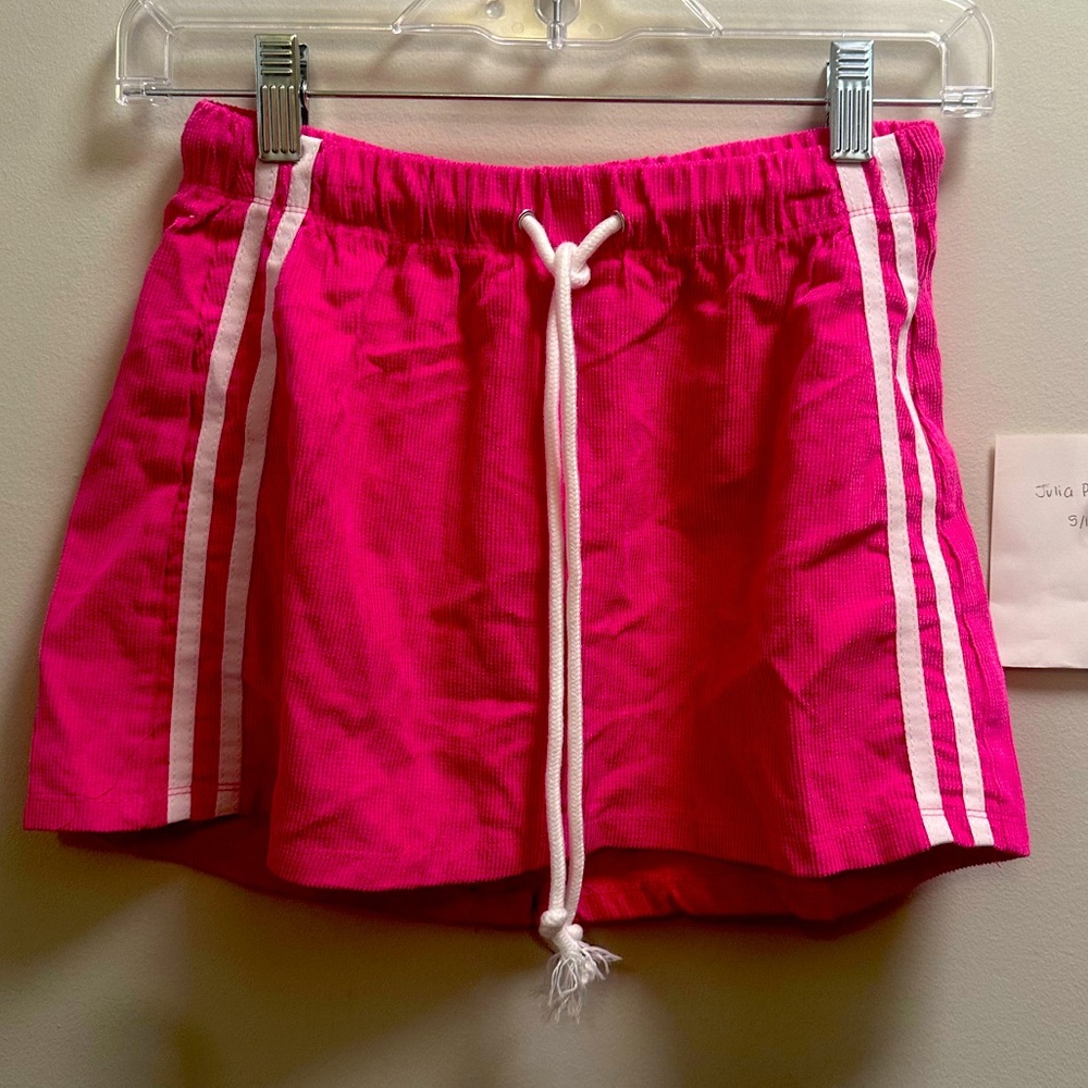 Pink ribbed skirt